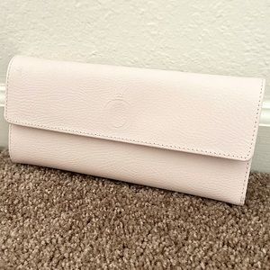 Pandora Leather Jewelry Travel Clutch - Pale/Blush Pink